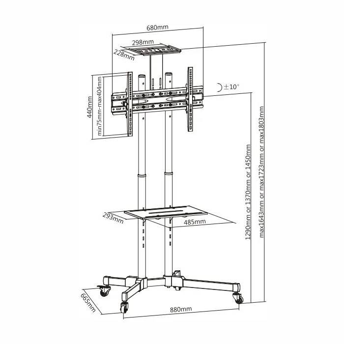 TV statīvs Sunne Floor S112 37" - 70"