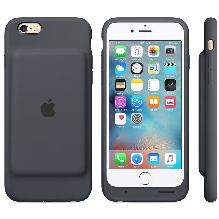 Viedtālruņu aksesuāri iPhone 6s Smart Battery Case Charcoal Gray