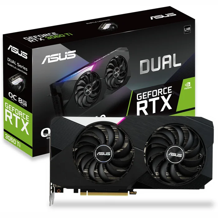 Videokarte Asus Dual GeForce RTX3060 Ti 8GB V2 OC Edition