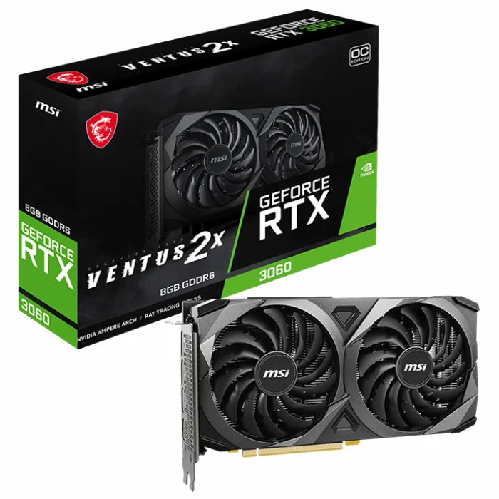 Videokarte MSI GeForce RTX 3060 Ventus 2X 8G OC