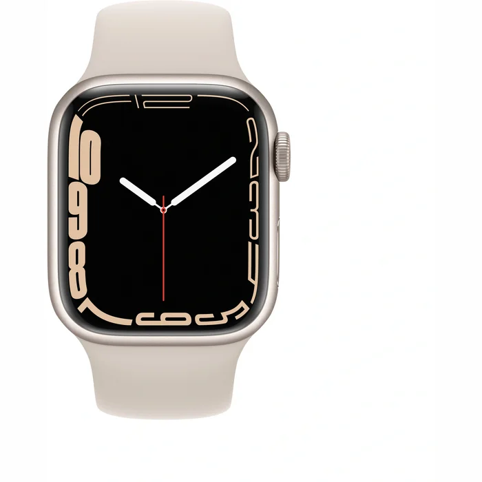 Viedpulkstenis Apple Watch Series 7 GPS 41mm Starlight Aluminium Case with Starlight Sport Band [Mazlietots, komplektācijā neietilpst lādētājs]