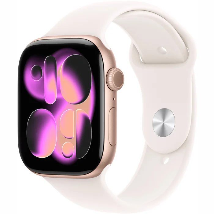Apple Watch Series 11 GPS + Cellular 42mm Rose Gold Aluminium Case with Light Blush Sport Band - M/L
