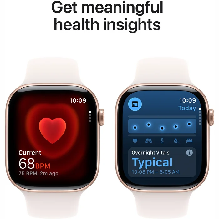 Apple Watch Series 11 GPS 42mm Rose Gold Aluminium Case with Light Blush Sport Band - M/L