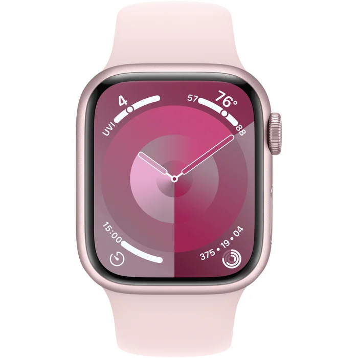 Viedpulkstenis Apple Watch Series 9 GPS + Cellular 45mm Pink Aluminium Case with Light Pink Sport Band - M/L