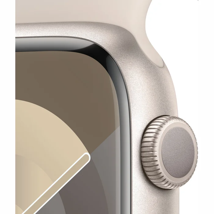Viedpulkstenis Apple Watch Series 9 GPS 45mm Starlight Aluminium Case with Starlight Sport Band - S/M