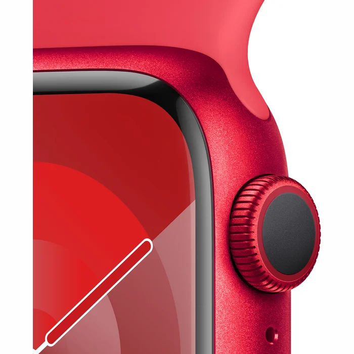 Viedpulkstenis Apple Watch Series 9 GPS 41mm (PRODUCT)RED Aluminium Case with (PRODUCT)RED Sport Band - S/M