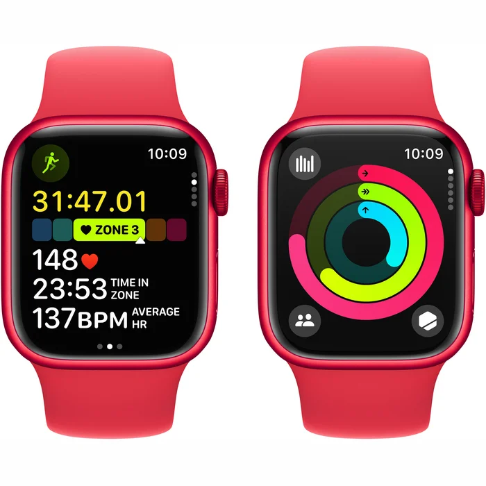 Viedpulkstenis Apple Watch Series 9 GPS 41mm (PRODUCT)RED Aluminium Case with (PRODUCT)RED Sport Band - S/M