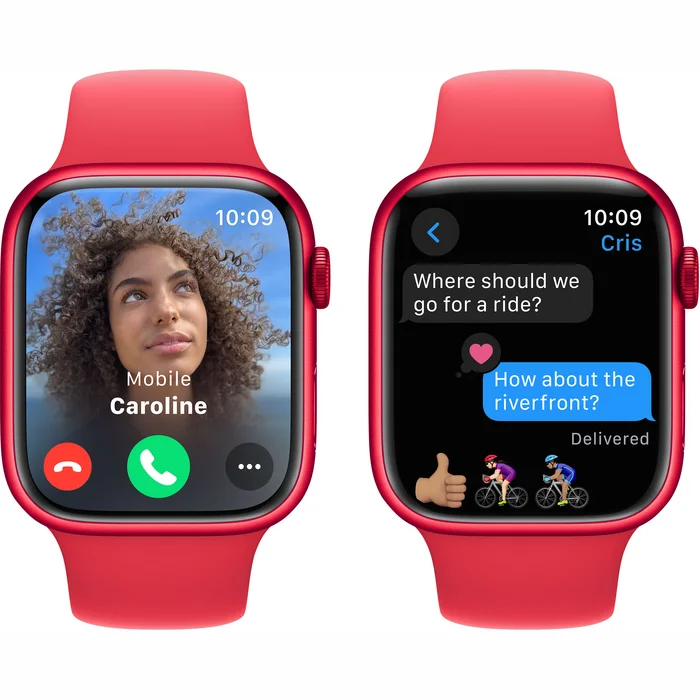 Viedpulkstenis Apple Watch Series 9 GPS 45mm (PRODUCT)RED Aluminium Case with (PRODUCT)RED Sport Band - S/M