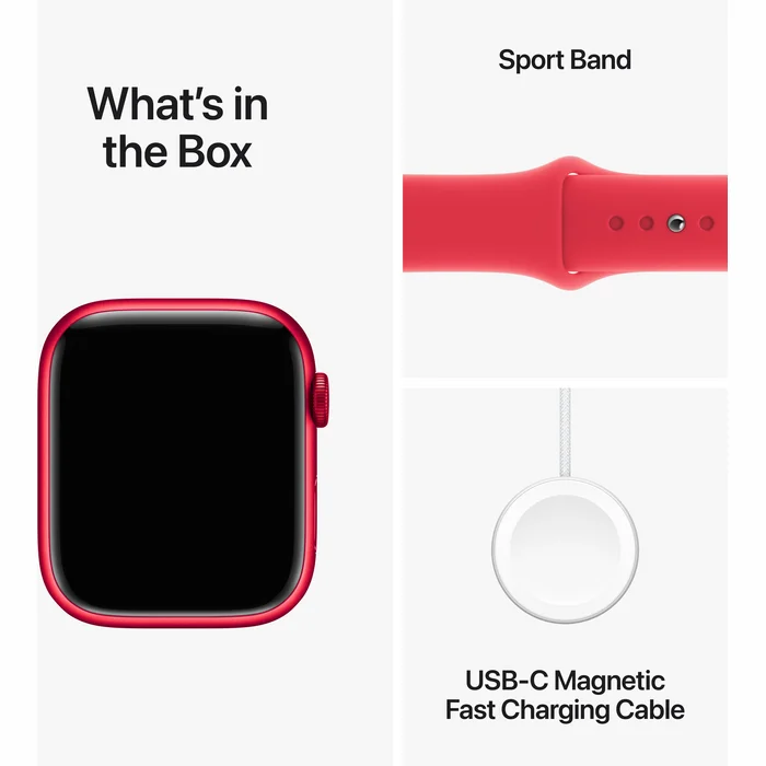 Viedpulkstenis Apple Watch Series 9 GPS 45mm (PRODUCT)RED Aluminium Case with (PRODUCT)RED Sport Band - S/M