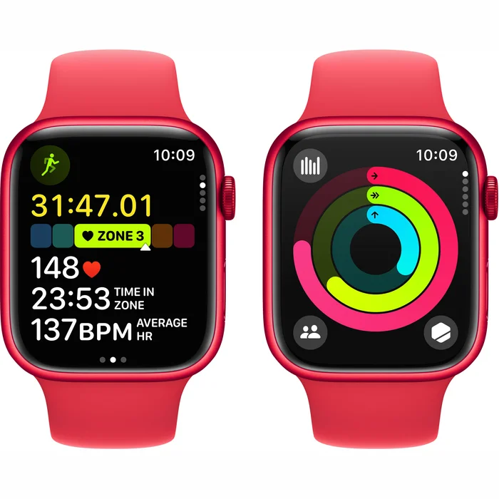 Viedpulkstenis Apple Watch Series 9 GPS 45mm (PRODUCT)RED Aluminium Case with (PRODUCT)RED Sport Band - S/M