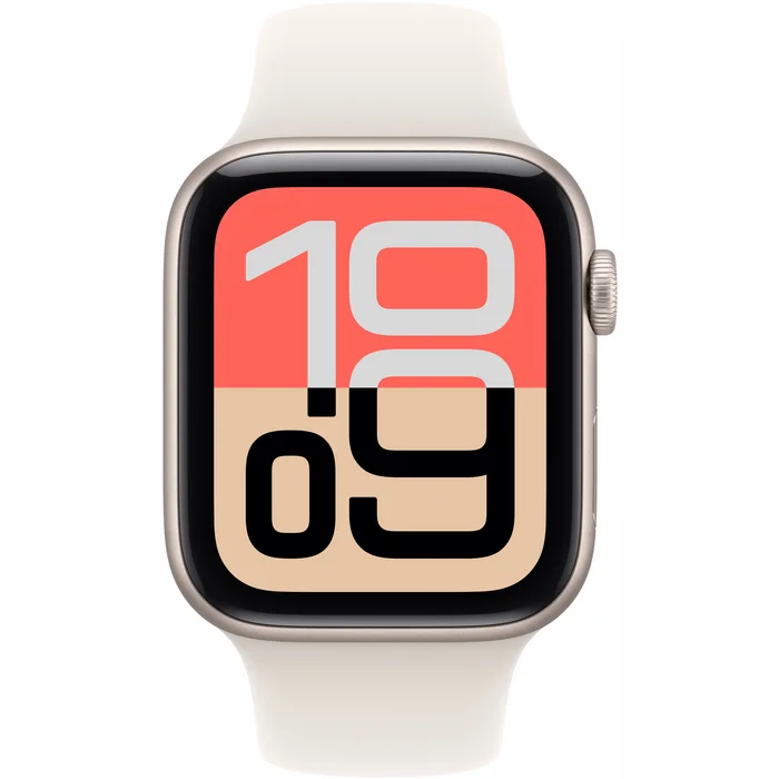 Apple Watch SE 3 GPS 44mm Starlight Aluminium Case with Starlight Sport Band - M/L