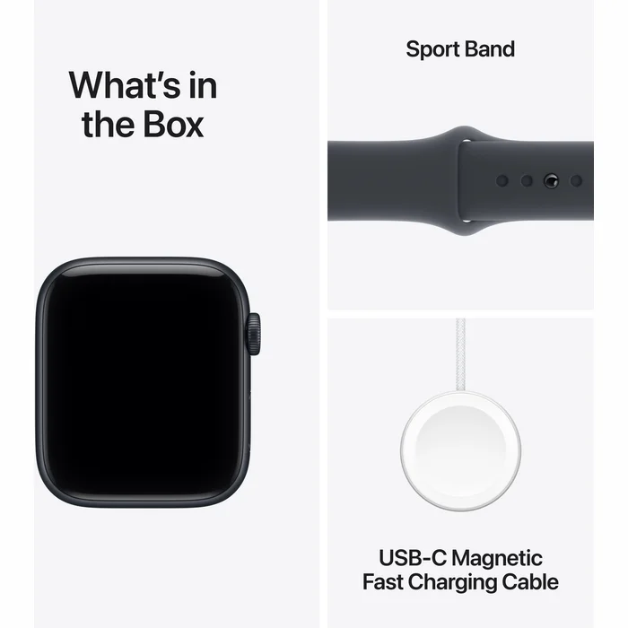 Apple Watch SE 3 GPS + Cellular 44mm Midnight Aluminium Case with Midnight Sport Band - S/M