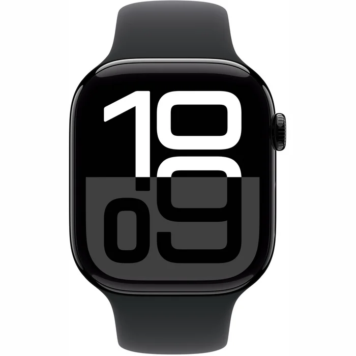 Viedpulkstenis Apple Watch Series 10 GPS 46mm Jet Black Aluminium Case with Black Sport Band - M/L