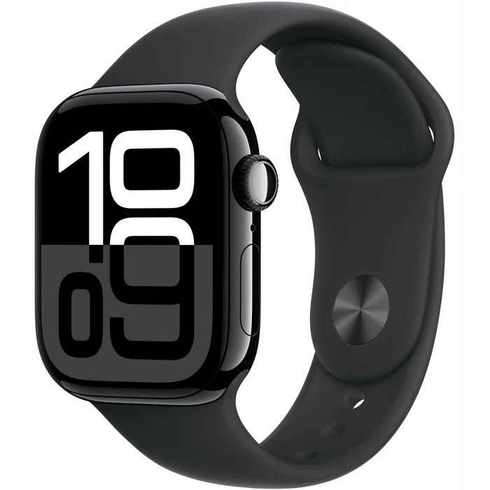 Viedpulkstenis Apple Watch Series 10 GPS + Cellular 42mm Jet Black Aluminium Case with Black Sport Band - S/M