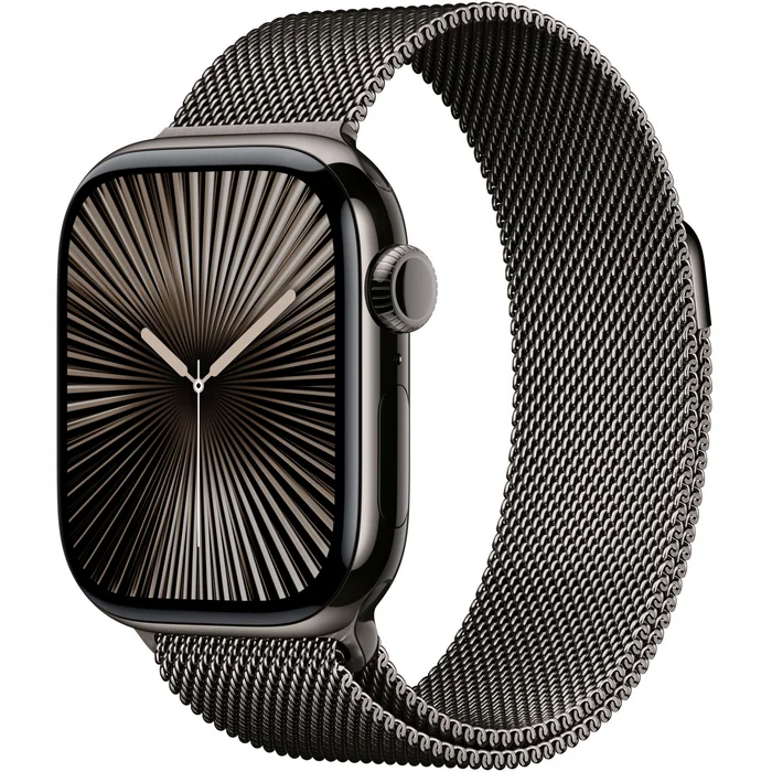 Viedpulkstenis Apple Watch Series 10 GPS + Cellular 42mm Slate Titanium Case with Slate Milanese Loop