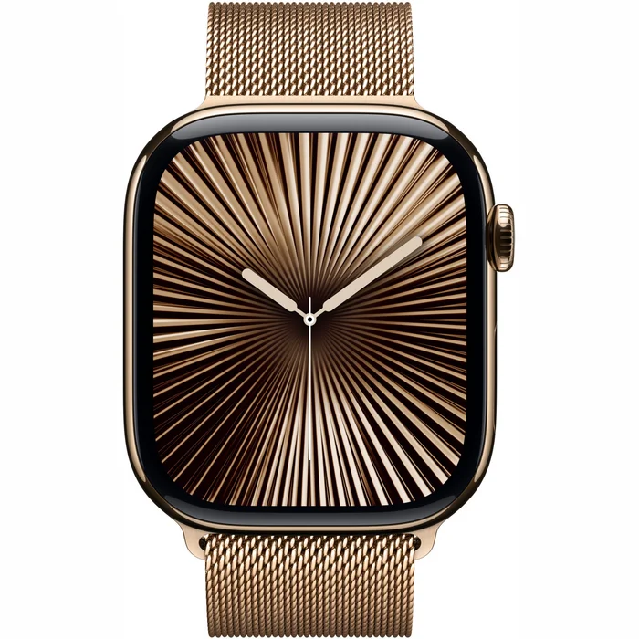 Viedpulkstenis Apple Watch Series 10 GPS + Cellular 46mm Gold Titanium Case with Gold Milanese Loop - M/L