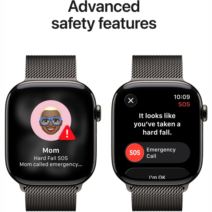 Apple Watch Series 11 GPS + Cellular 46mm Slate Titanium Case with Slate Milanese Loop - M/L