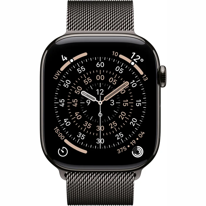 Apple Watch Series 11 GPS + Cellular 46mm Slate Titanium Case with Slate Milanese Loop - M/L