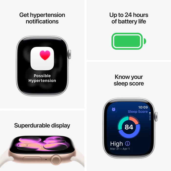 Apple Watch Series 11 GPS + Cellular 46mm Slate Titanium Case with Slate Milanese Loop - S/M