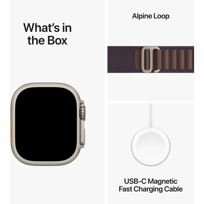 Viedpulkstenis Apple Watch Ultra 2 GPS + Cellular 49mm Titanium Case with Indigo Alpine Loop - Large