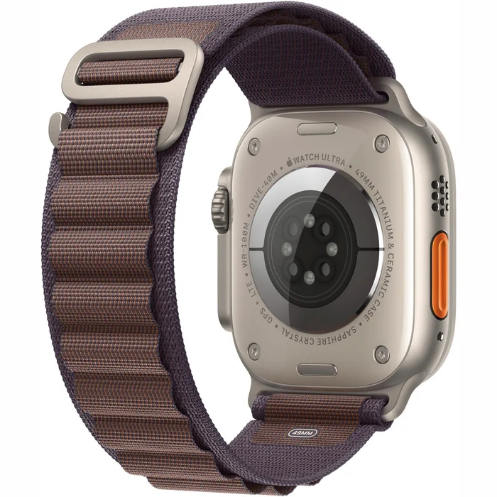 Viedpulkstenis Apple Watch Ultra 2 GPS + Cellular 49mm Titanium Case with Indigo Alpine Loop - Large