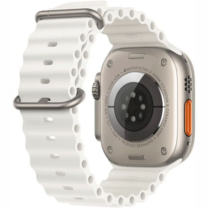Viedpulkstenis Apple Watch Ultra 2 GPS + Cellular 49mm Titanium Case with White Ocean Band