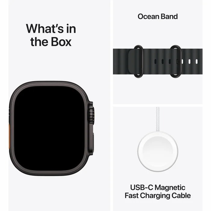 Apple Watch Ultra 3 GPS + Cellular 49mm Black Titanium Case with Black Ocean Band