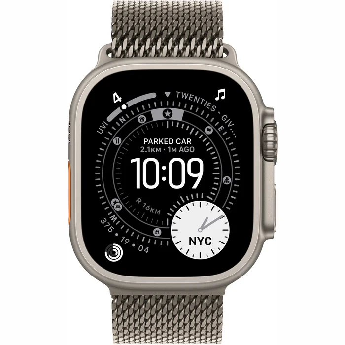 Apple Watch Ultra 3 GPS + Cellular 49mm Nat.Titanium Case with Nat.Titanium Milanese Loop -Large