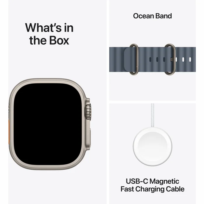 Apple Watch Ultra 3 GPS + Cellular 49mm Natural Titanium Case with Anchor Blue Ocean Band