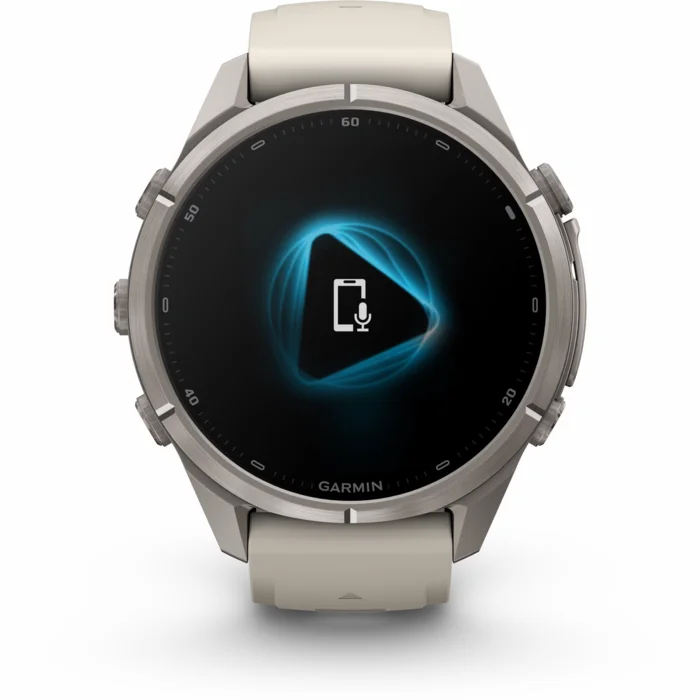 Garmin fenix 9 PRO 43mm inReach Titanium with Fog Gray/Dark Sandstone Silicone Band