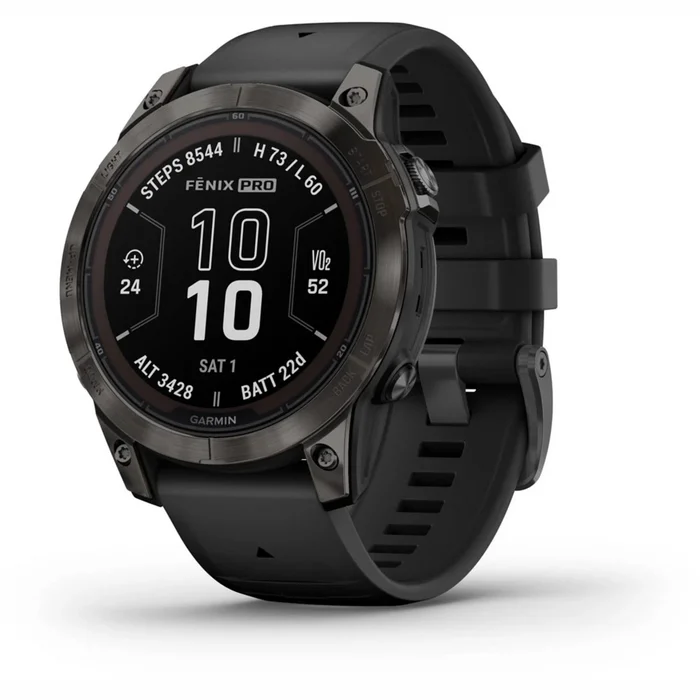 Garmin Fenix 7 Pro Sapphire Solar Carbon Gray with Black Band