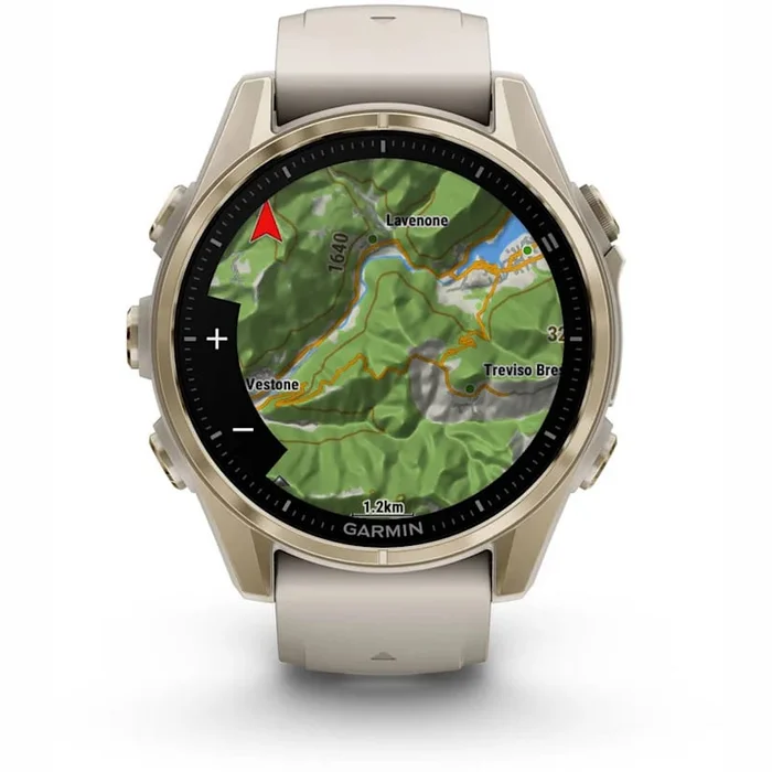 Viedpulkstenis Garmin fenix 8 43mm AMOLED Sapphire Soft Gold with Fog Gray/Dark