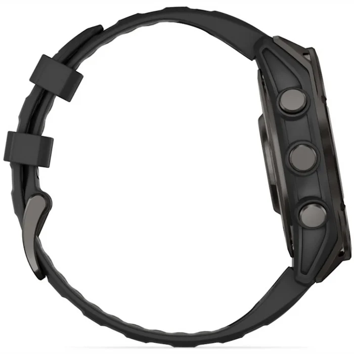 Viedpulksteņi Garmin fenix 8 47mm AMOLED Sapphire Carbon Gray DLC Titanium with Black/Pebble Gray silicone