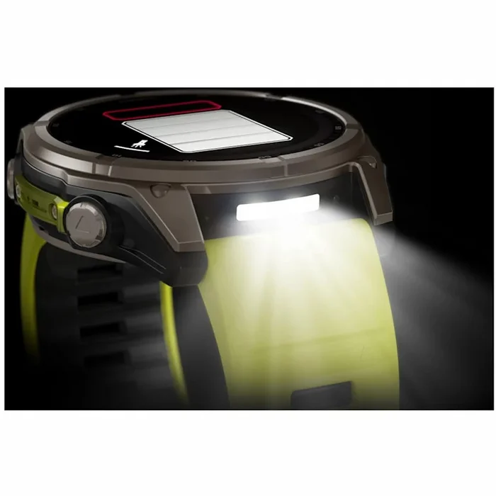 Viedpulksteņi Garmin fenix 8 51mm Solar Sapphire Titanium with Amp Yellow/Graphite silicone band