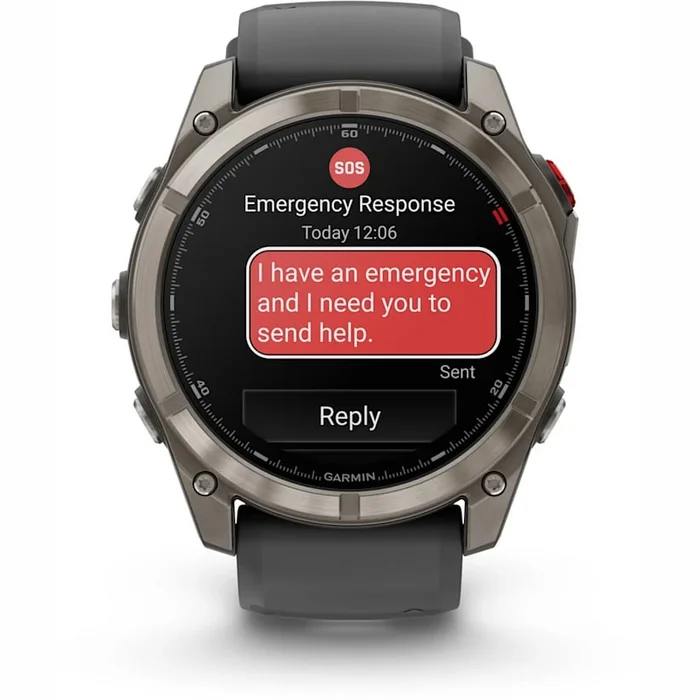 Garmin fenix 8 Pro 51mm AMOLED Sapphire Titan Gray with Black silicone band