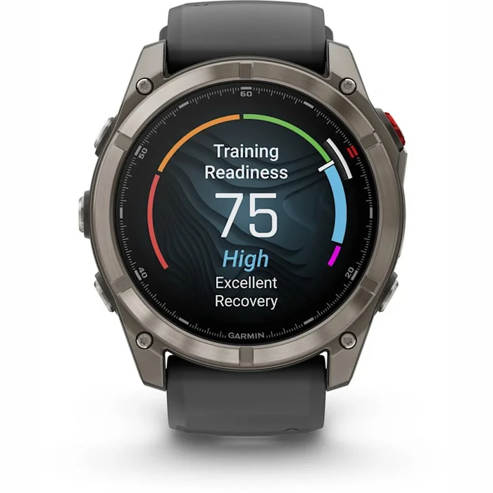 Garmin fenix 8 Pro 51mm AMOLED Sapphire Titan Gray with Black silicone band