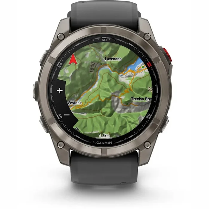 Garmin fenix 8 Pro 51mm AMOLED Sapphire Titan Gray with Black silicone band