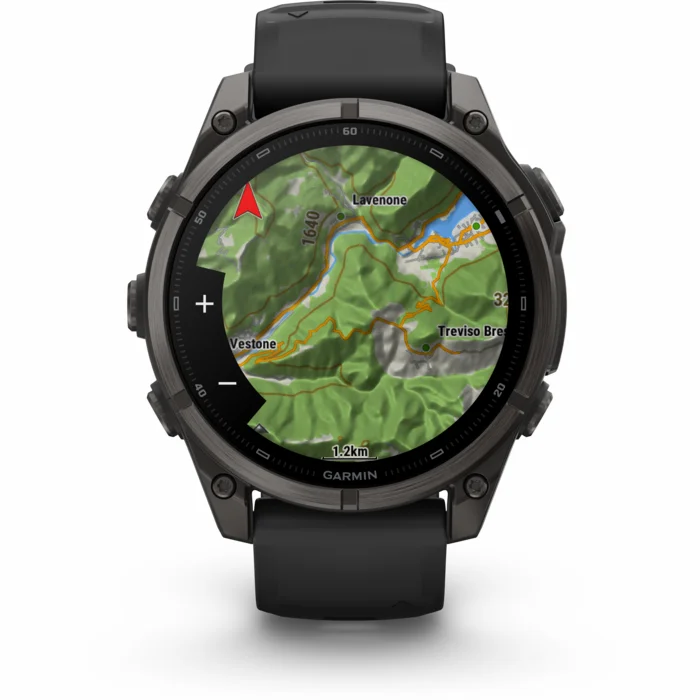Garmin fenix 9 47mm Carbon Gray DLC Titanium with Black Silicone Band