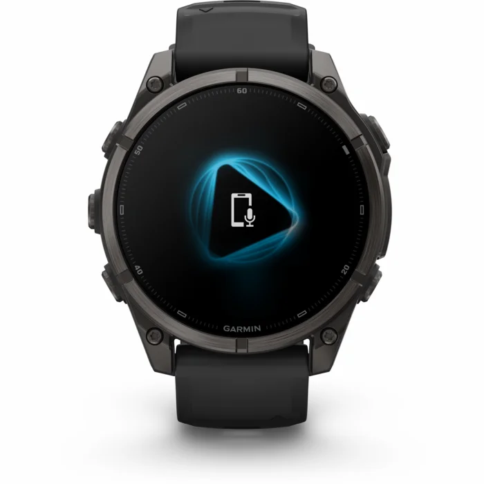 Garmin fenix 9 47mm Carbon Gray DLC Titanium with Black Silicone Band