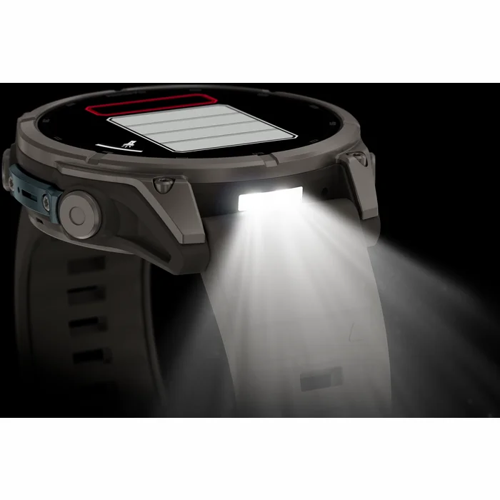 Garmin fenix 9 47mm Titanium with Pebble Gray Silicone Band