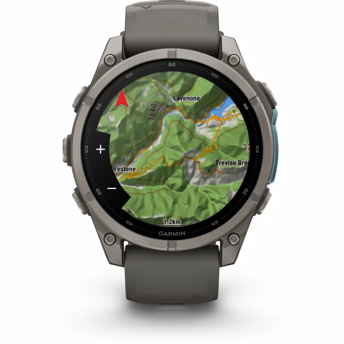 Garmin fenix 9 47mm Titanium with Pebble Gray Silicone Band