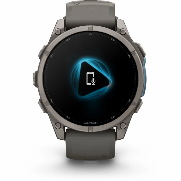 Garmin fenix 9 47mm Titanium with Pebble Gray Silicone Band