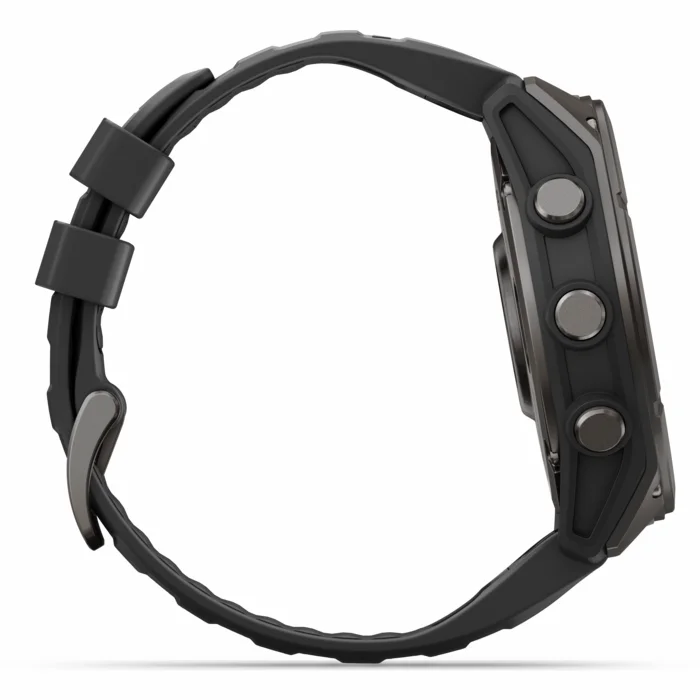 Garmin fenix 9 51mm Carbon Gray DLC Titanium with Black Silicone Band