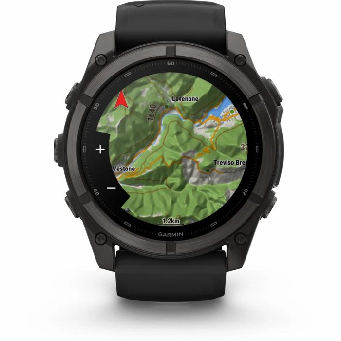Garmin fenix 9 51mm Carbon Gray DLC Titanium with Black Silicone Band