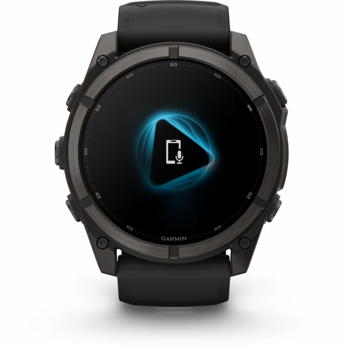 Garmin fenix 9 51mm Carbon Gray DLC Titanium with Black Silicone Band