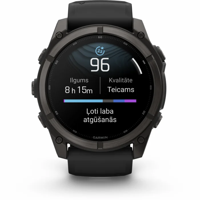 Garmin fenix 9 51mm Carbon Gray DLC Titanium with Black Silicone Band