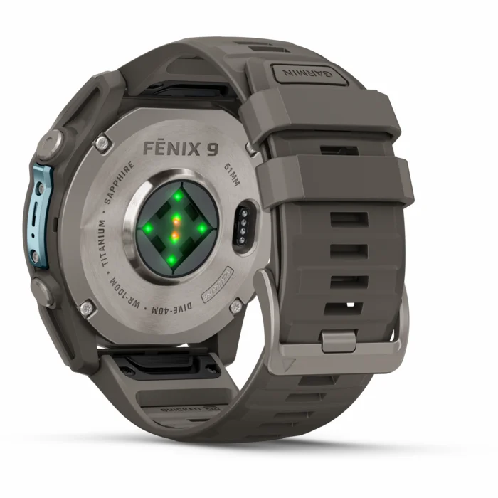 Garmin fenix 9 51mm Titanium with Pebble Gray Silicone Band