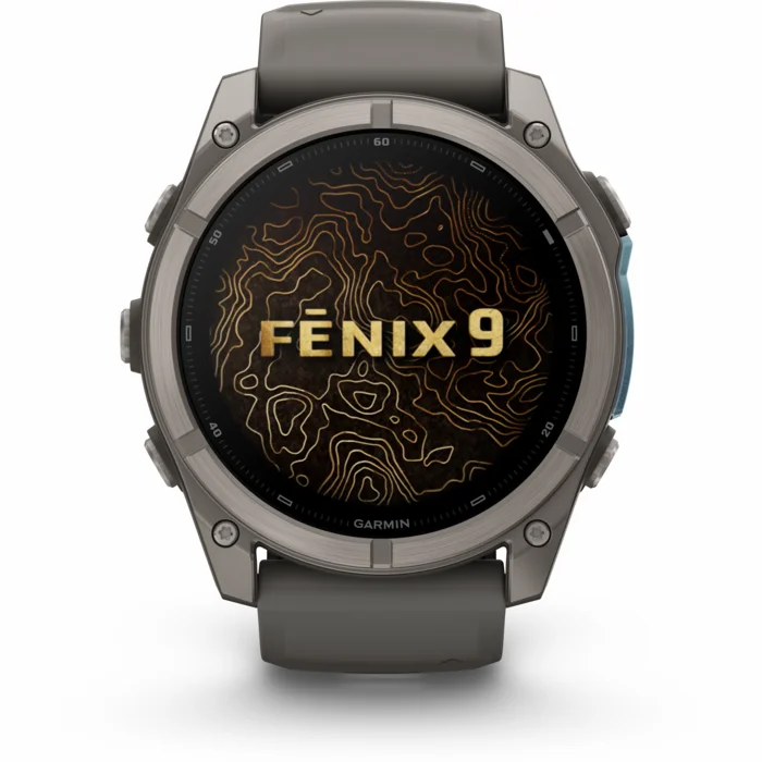 Garmin fenix 9 51mm Titanium with Pebble Gray Silicone Band