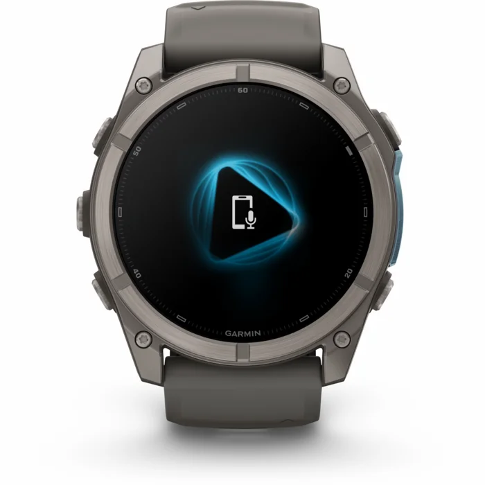 Garmin fenix 9 51mm Titanium with Pebble Gray Silicone Band