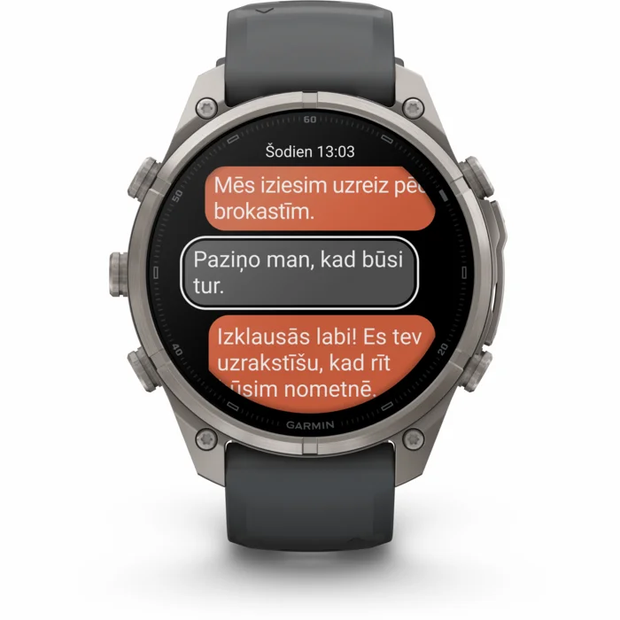 Garmin fenix 9 PRO 47mm inReach Titanium with Graphite/Black Silicone Band